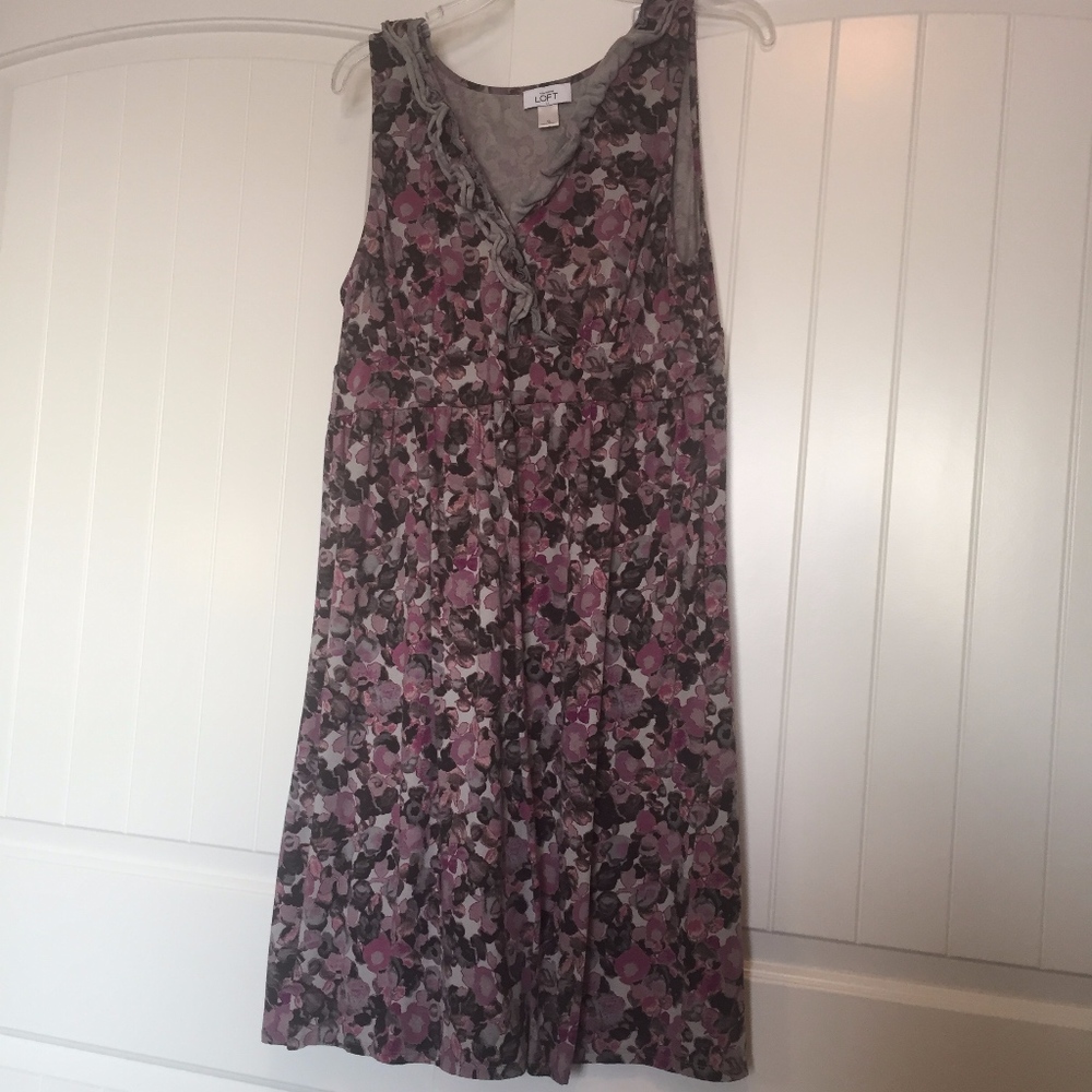 Floral Loft empire waist dress XL
